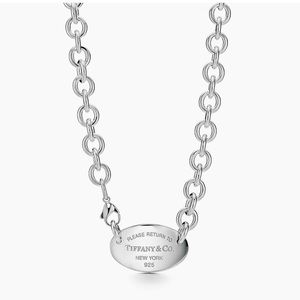 Return to Tiffany oval tag necklace